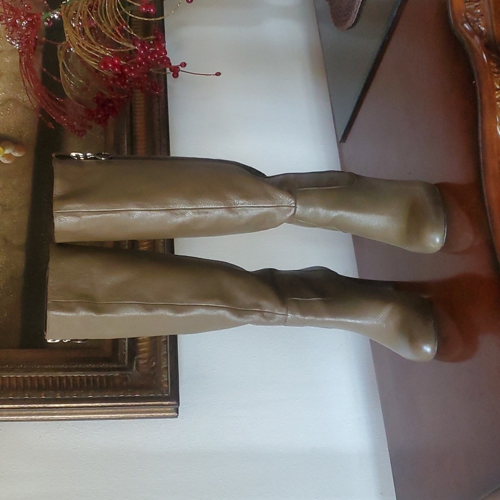 INC Womens Leather Knee-High  heel.